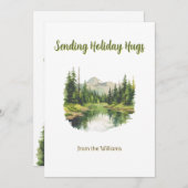 クリスマスシーズンホリデーマウンテンウォーターレイク シーズンカード (正面/裏面)