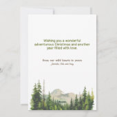 クリスマスシーズンホリデーマウンテンウォーターレイク シーズンカード (裏面)