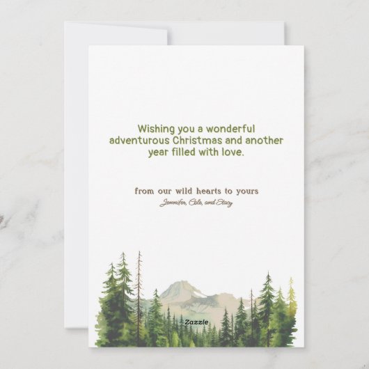 クリスマスシーズンホリデーマウンテンウォーターレイク シーズンカード (裏面)