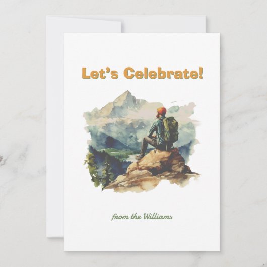 クリスマスシーズンホリデーマンハイキングマウンテンズ シーズンカード (正面)