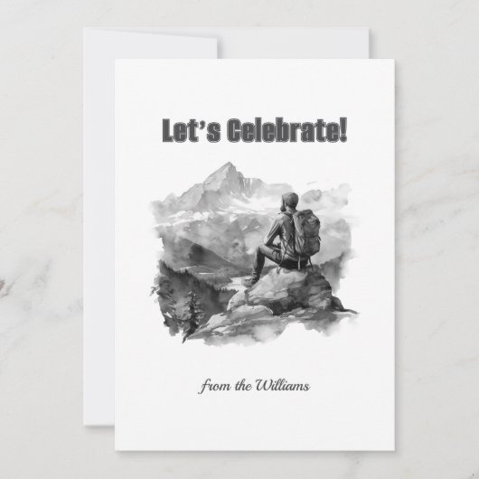 クリスマスシーズンホリデーマンハイキングマウンテンズ シーズンカード (正面)