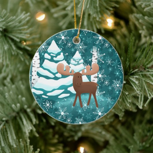 クリスマスシーズンホリデームースオーナメント セラミックオーナメント (ツリー)