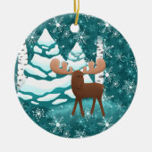 クリスマスシーズンホリデームースオーナメント セラミックオーナメント (正面)