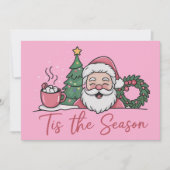 クリスマスシーズン到来!とってもキュートなウィンターラテサンタ シーズンカード (正面)