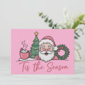 クリスマスシーズン到来!とってもキュートなウィンターラテサンタ シーズンカード (スタンド正面)