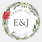 クリスマスシーズン結婚の代替 ラウンドシール (正面)