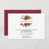 クリスマスシーズン | ポインセチア 結婚式  披露宴 封筒 エンクロージャーカード (正面/裏面)