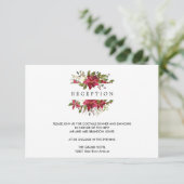 クリスマスシーズン | ポインセチア 結婚式  披露宴 封筒 エンクロージャーカード (スタンド正面)