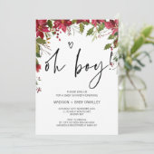 クリスマスシーズンOhボーイベビーシャワーパーティー 招待状 (スタンド正面)