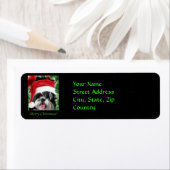 クリスマスシーズー（犬）Tzu差出人住所ラベル ラベル (インサイチュ)