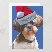 クリスマスシーズー（犬）Tzu 10 pkカード シーズンカード (正面/裏面)