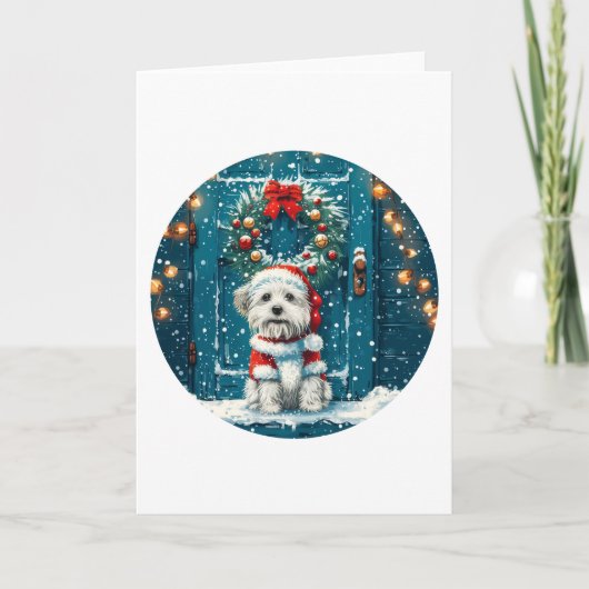 クリスマスシーズー（犬）Tzu Dogs シーズンカード (正面)