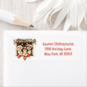 クリスマスシーズー（犬）Tzu Dogs ラベル (インサイチュ)