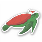 クリスマスシータートルステッカー シール (正面)