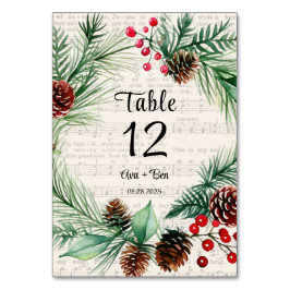 クリスマスシート音楽レッドベリーリース結婚ズ テーブルナンバー