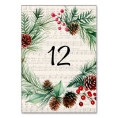 クリスマスシート音楽レッドベリーリース結婚ズ テーブルナンバー (裏面)