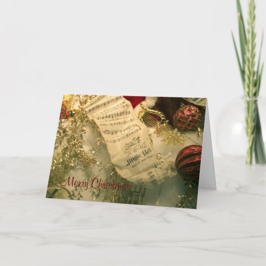クリスマスシート音楽 – ジャングルのベルカード シーズンカード (正面)