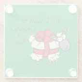 クリスマスシープキッズ漫画 ガラスコースター (裏面)