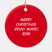 クリスマスシープキッズ漫画 セラミックオーナメント (裏面)