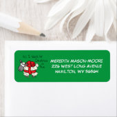 クリスマスシープキッズ漫画 ラベル (インサイチュ)