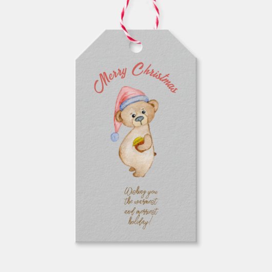 クリスマスシープギフトTまで覗き見なし ギフトタグ (正面)