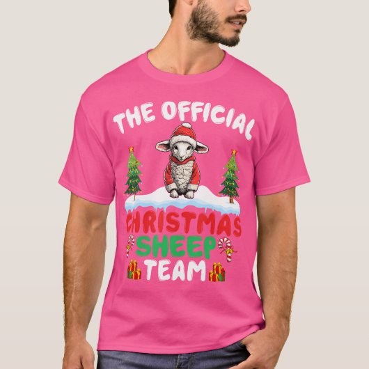 クリスマスシープチームシープクリスマスツリークリスマスリグ Tシャツ (正面)