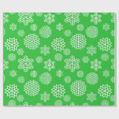 クリスマスシームレスな雪 ラッピングペーパー (フラット)