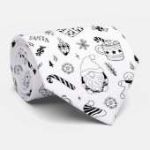 クリスマスシームレスパターンの輪郭 ネクタイ (ロール)