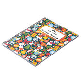 クリスマスシームレスパターンスパイラルフォトノートブック ノートブック (左側)