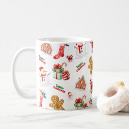 クリスマスシームレスパターン コーヒーマグカップ