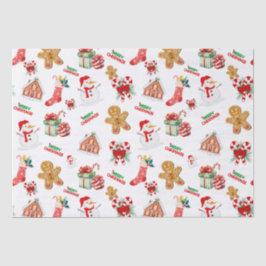 クリスマスシームレスパターン 薄葉紙