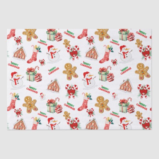 クリスマスシームレスパターン 薄葉紙 (正面)