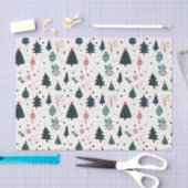 クリスマスシームレスパターン 薄葉紙 (クラフト)