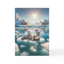 クリスマスシールと氷の上のアップ