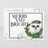 クリスマスシールアップ、フェスティバル北極動物 ポストカード (正面/裏面)