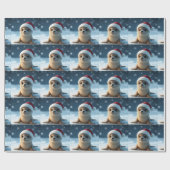 クリスマスシールラッピング紙 ラッピングペーパー (フラット)