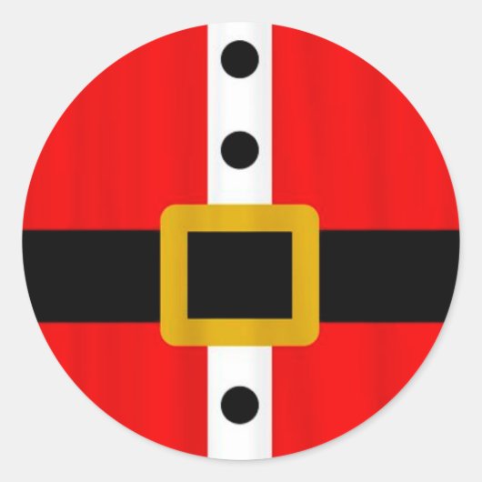 クリスマスシール/サンタクロースのスーツ ラウンドシール (正面)