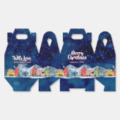 クリスマスシーンのパーティーボックス – ギフトに最適 フェイバーボックス (見開き)