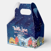 クリスマスシーンのパーティーボックス – ギフトに最適 フェイバーボックス (裏面)