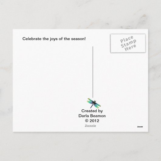 クリスマスシーンの検索とカラー設定 シーズンポストカード (裏面)