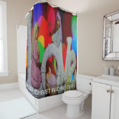 クリスマスシーンを愛する出生の本質 シャワーカーテン (インサイチュ)