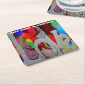 クリスマスシーンを愛する出生の本質 スクエアペーパーコースター (アングル)