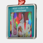 クリスマスシーンを愛する出生の本質 メタルオーナメント (左)