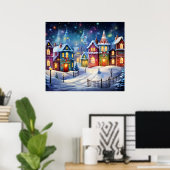 クリスマスシーンアートポスター ポスター (ホームオフィス)