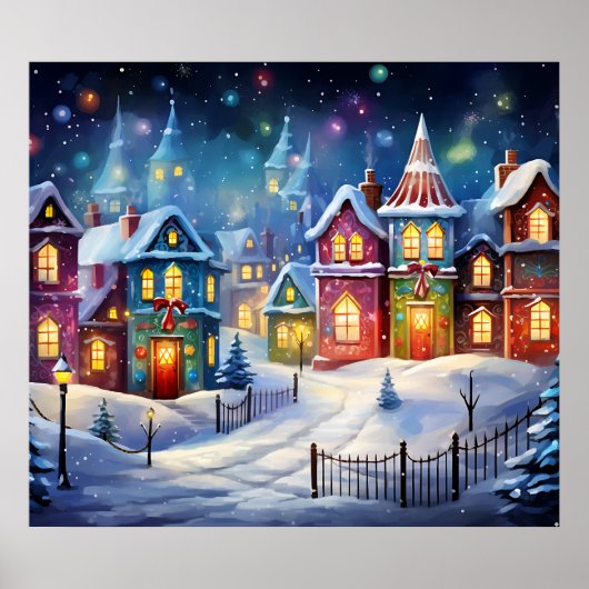 クリスマスシーンアートポスター ポスター (正面)