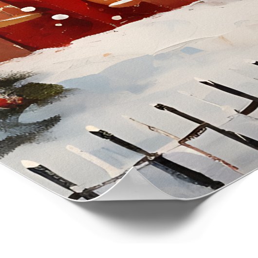 クリスマスシーンアートポスター ポスター (角)