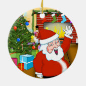 クリスマスシーンクリスマス飾り セラミックオーナメント (裏面)