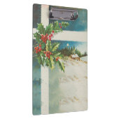 クリスマスシーンホリー雪の冬 クリップボード (右)