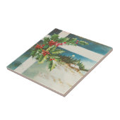 クリスマスシーンホリー雪の冬 タイル (側面)