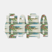 クリスマスシーンホリー雪の冬 フェイバーボックス (折り畳みなし)